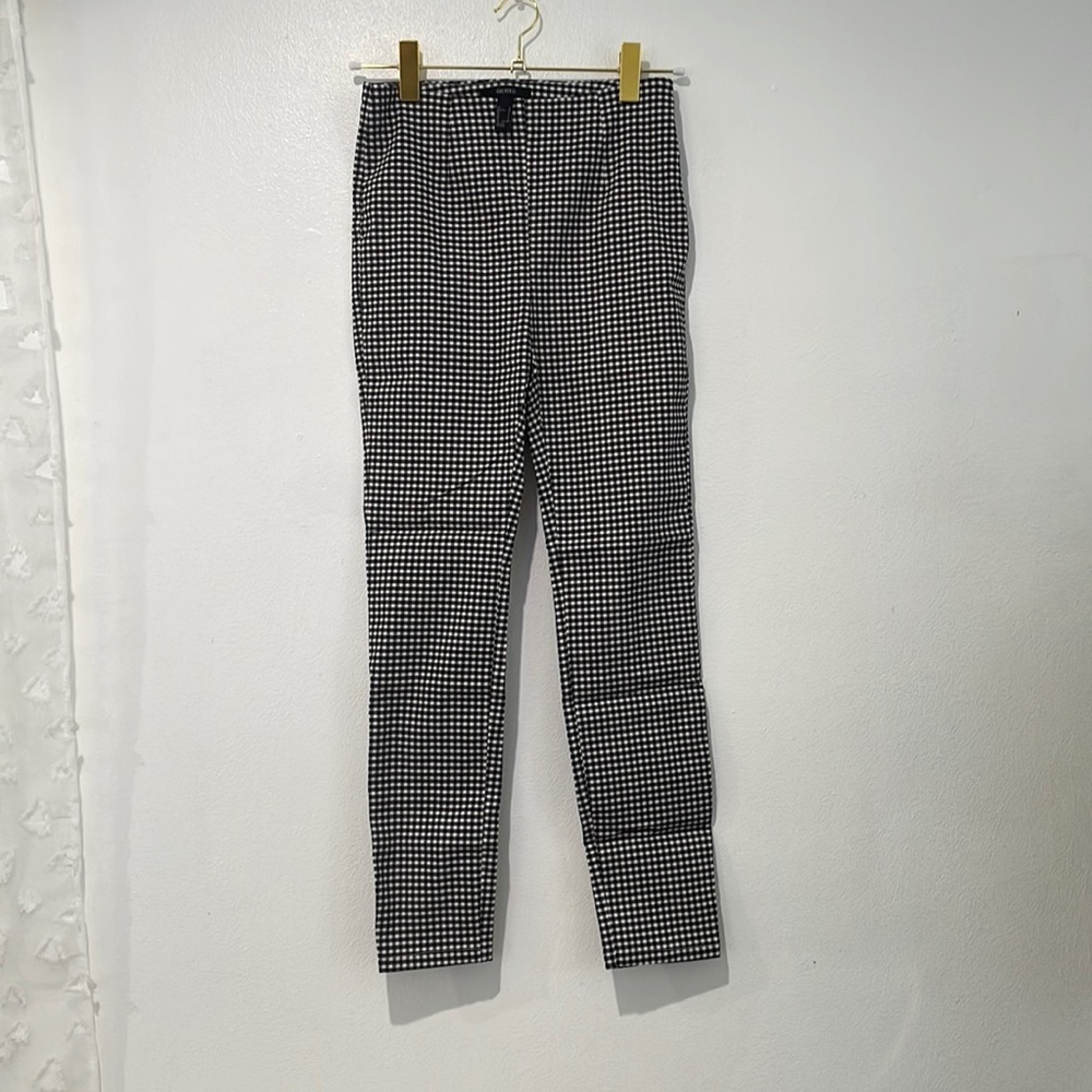 Plaid stretchy high waisted pants